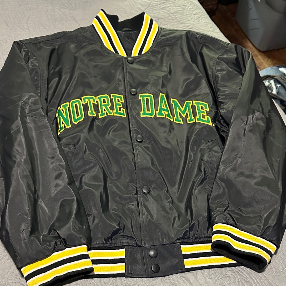 Black Notre Dame Varsity Jacket